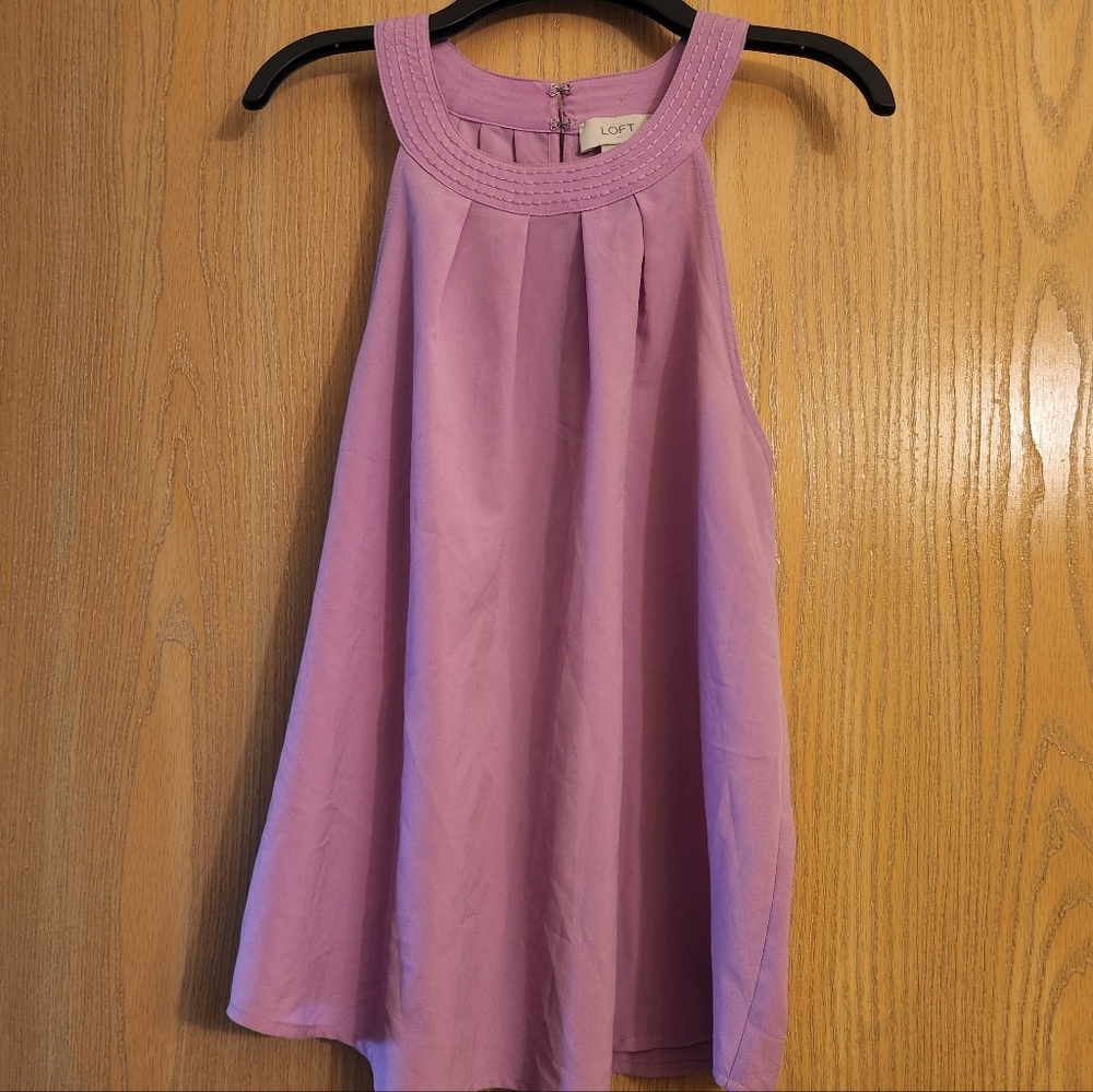 Loft by Ann Taylor purple boat neck tank size small